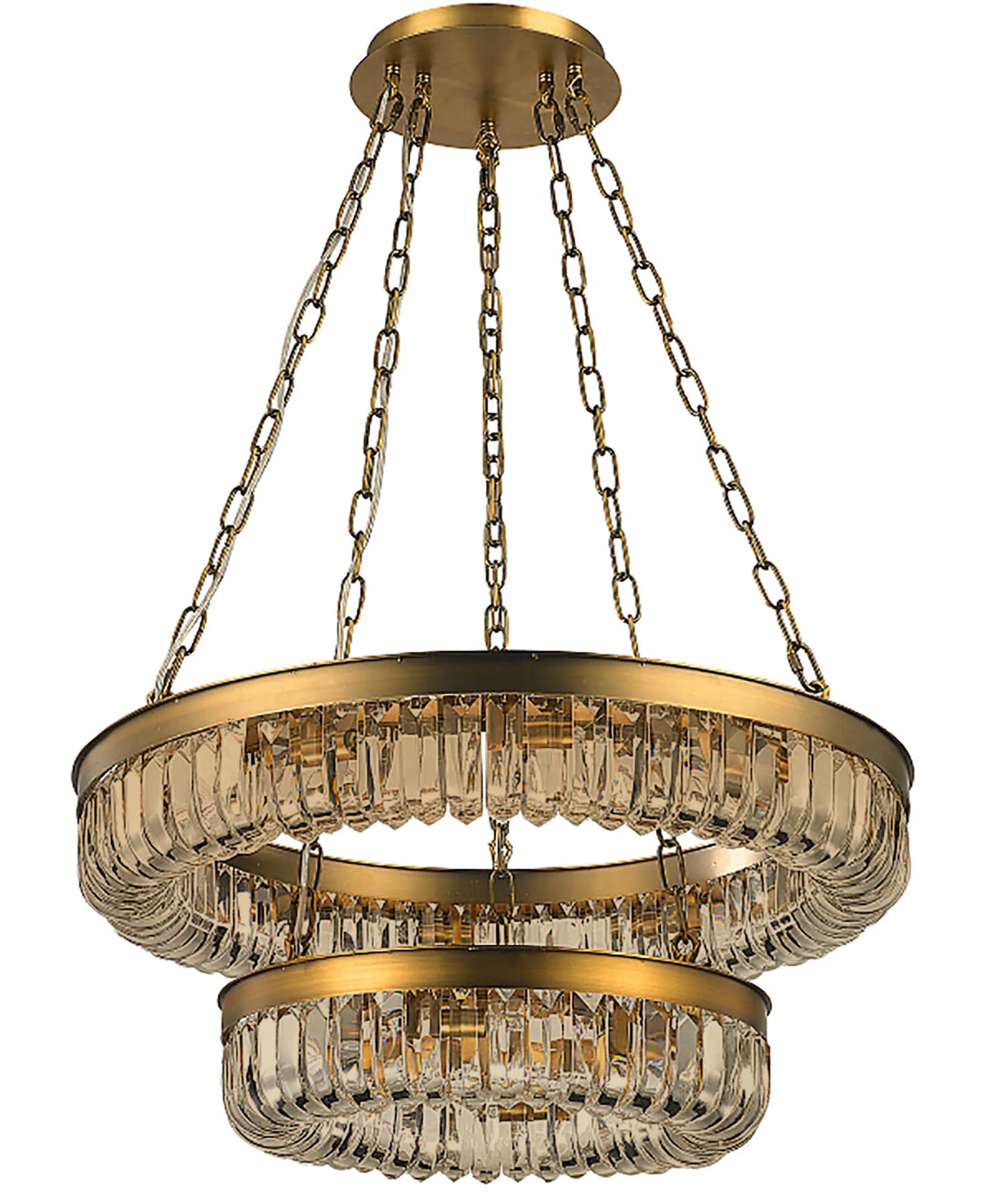 Pettro 9/16Lt Chandelier- Brown Brass Finish