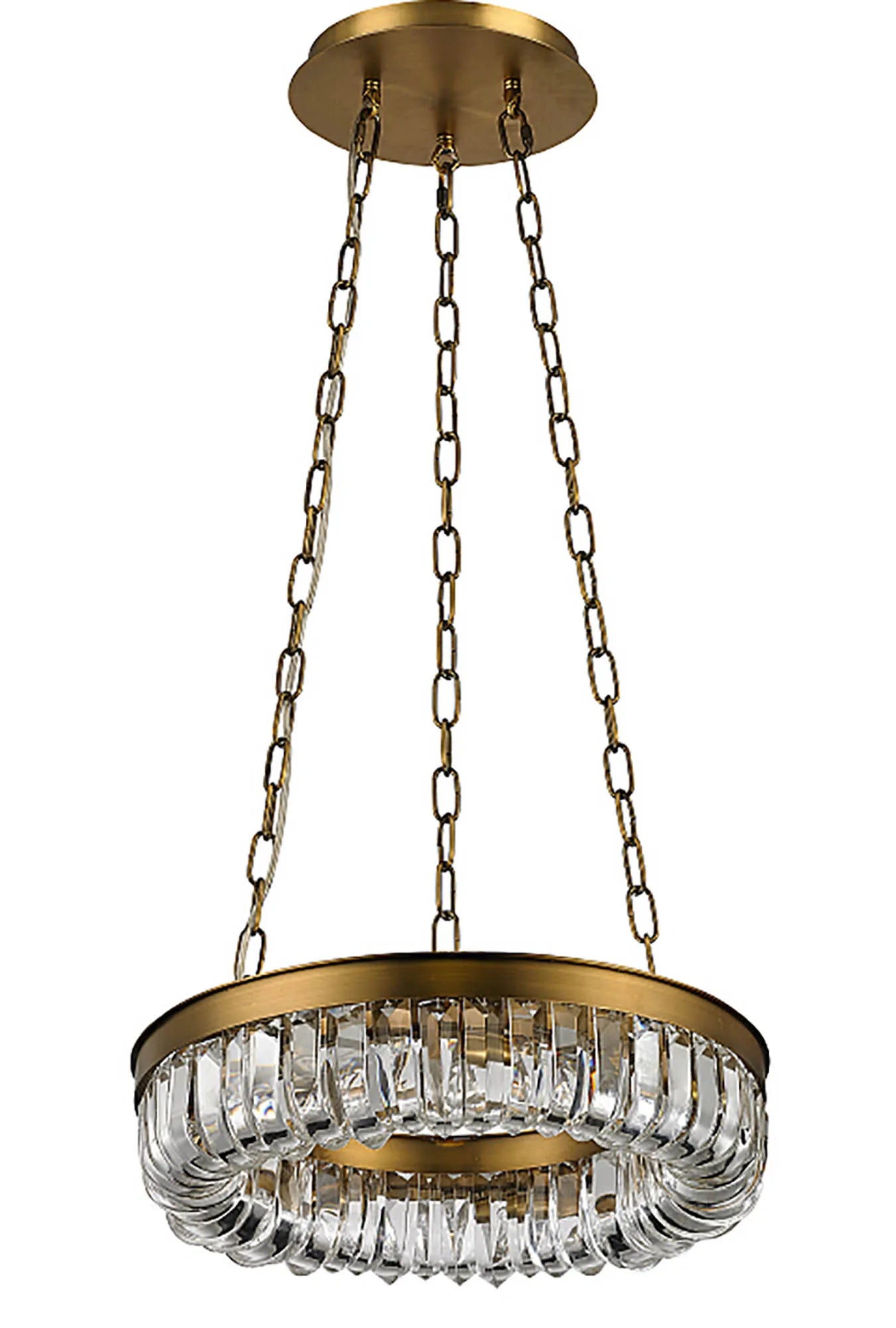 Pettro 9/16Lt Chandelier- Brown Brass Finish