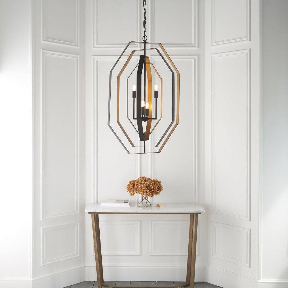 Spencer 4Lt Aged Bronze Pendant