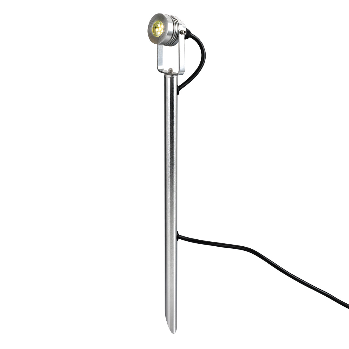 Spennymoor 1Lt LED Spotlight 415mm Spike – Annodised Aluminium Finish