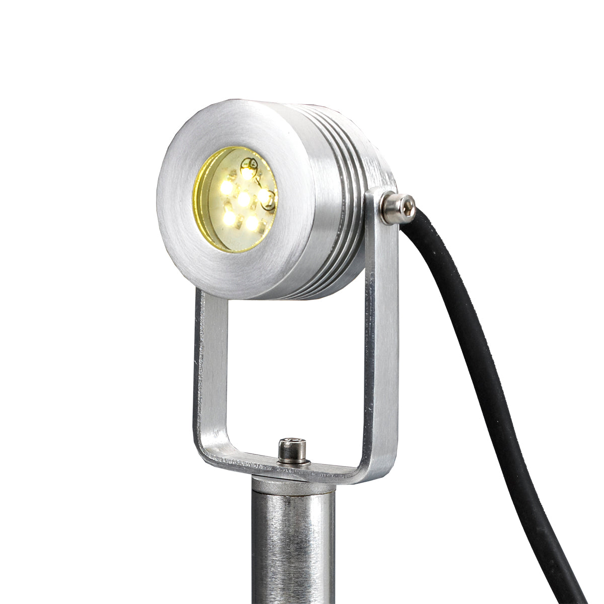 Spennymoor 1Lt LED Spotlight 415mm Spike – Annodised Aluminium Finish