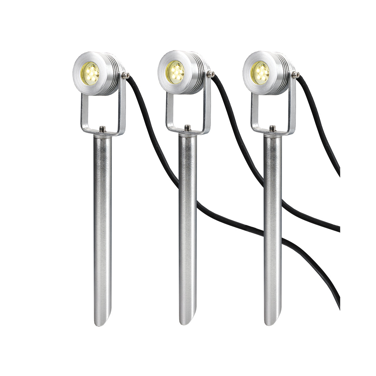 Spennymoor 1Lt LED Spotlight 210mm Spike – Annodised Aluminium Finish