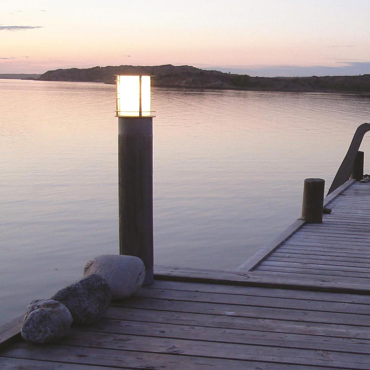 Stockholm 1 Light Small/Medium/Large Bollard - Various Finish E27 IP65