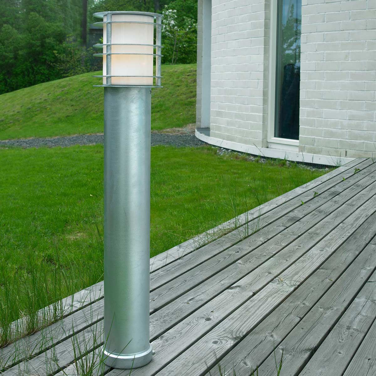 Stockholm 1 Light Small/Medium/Large Bollard - Various Finish E27 IP65