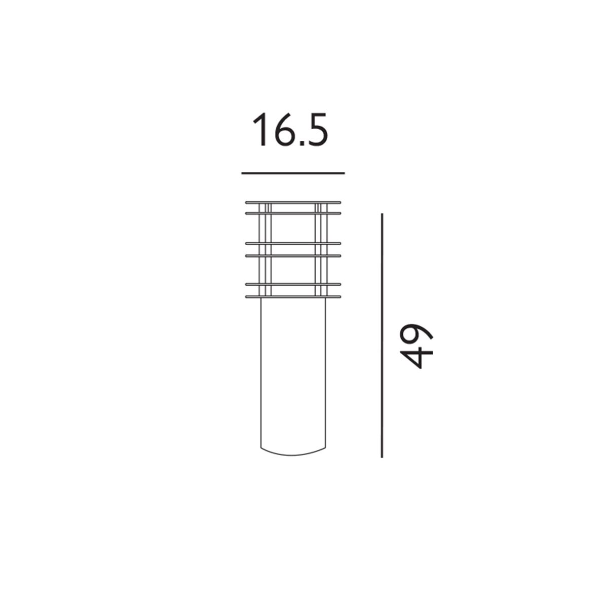 Stockholm 1 Light Small/Medium/Large Bollard - Various Finish E27 IP65