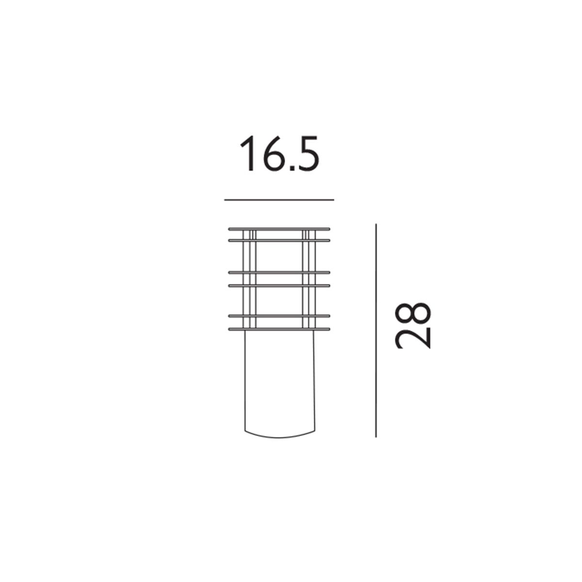 Stockholm 1 Light Small/Medium/Large Bollard - Various Finish E27 IP65