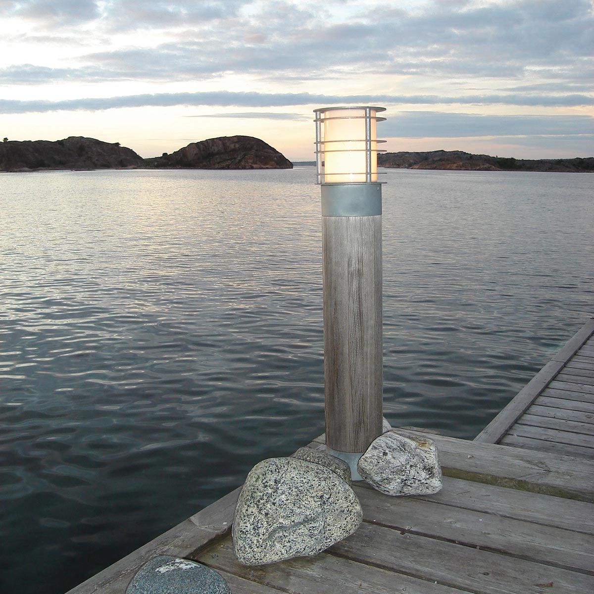 Stockholm 1 Light Small/Medium/Large Bollard - Various Finish E27 IP65