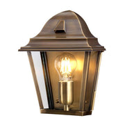 St James 1 Light Outdoor Wall Lantern - Verdigris/Aged Brass E27 IP44