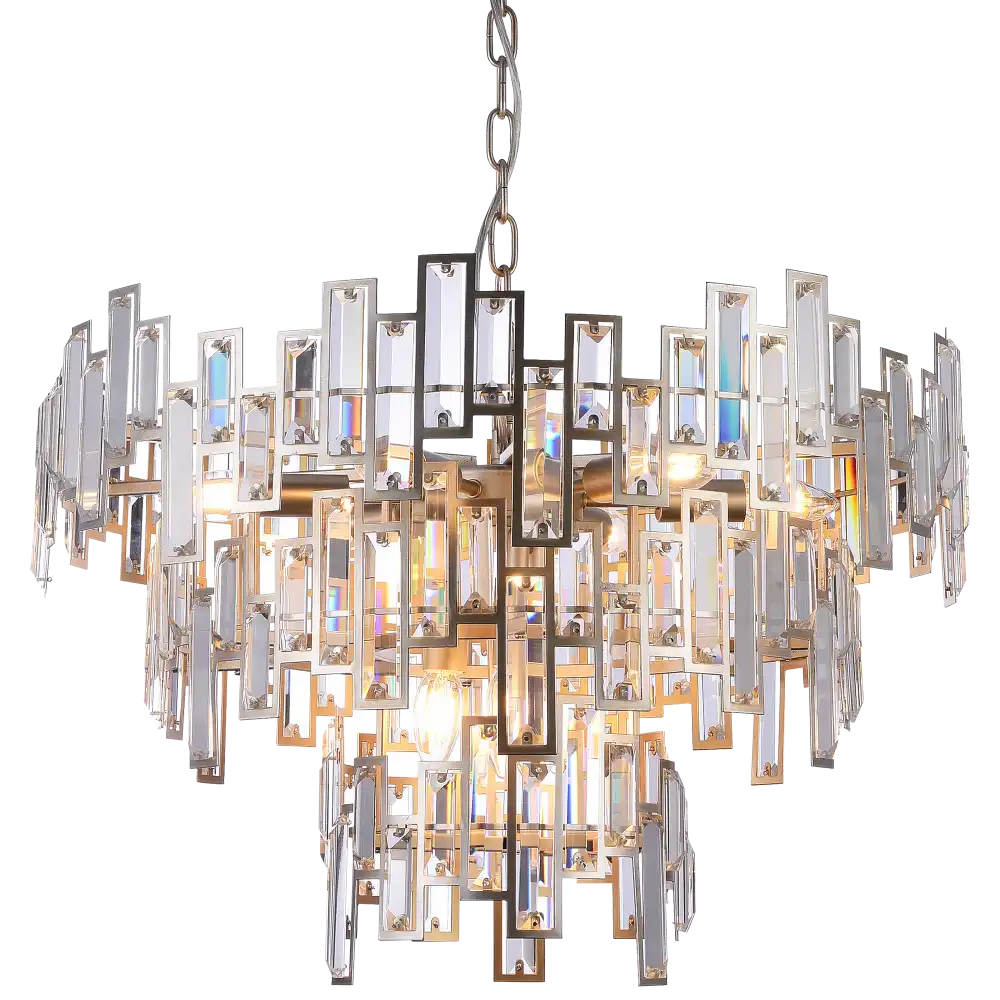 St Petersburg 9Lt Crystal Centre Ceiling Light - Champagne Finish