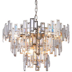 St Petersburg 9Lt Crystal Centre Ceiling Light - Champagne Finish