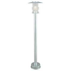 Stockholm 1/3Lt Pillar - Black/Galvanised IP54 E27