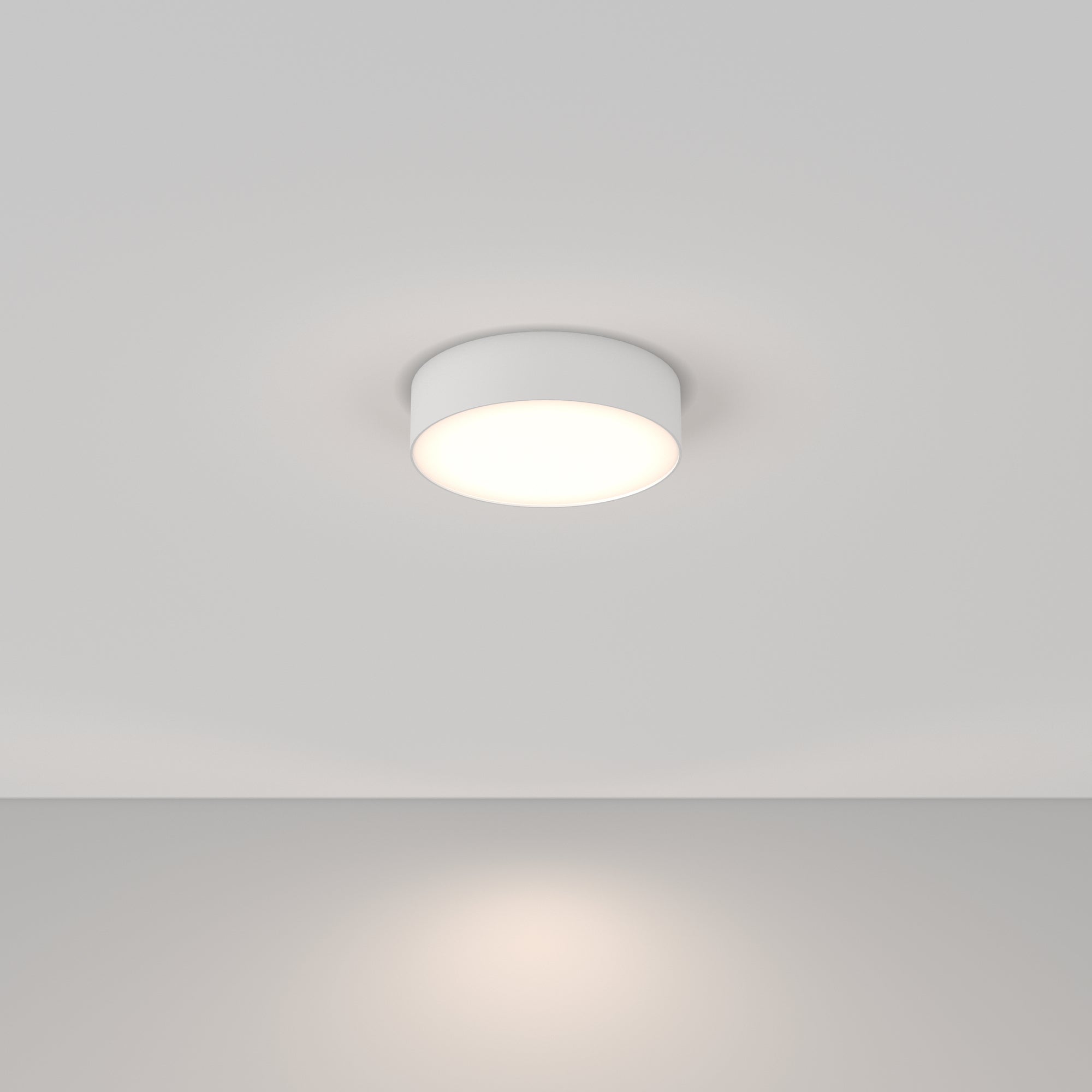 Zon LED Flush Ceiling Light - White/Black Finish
