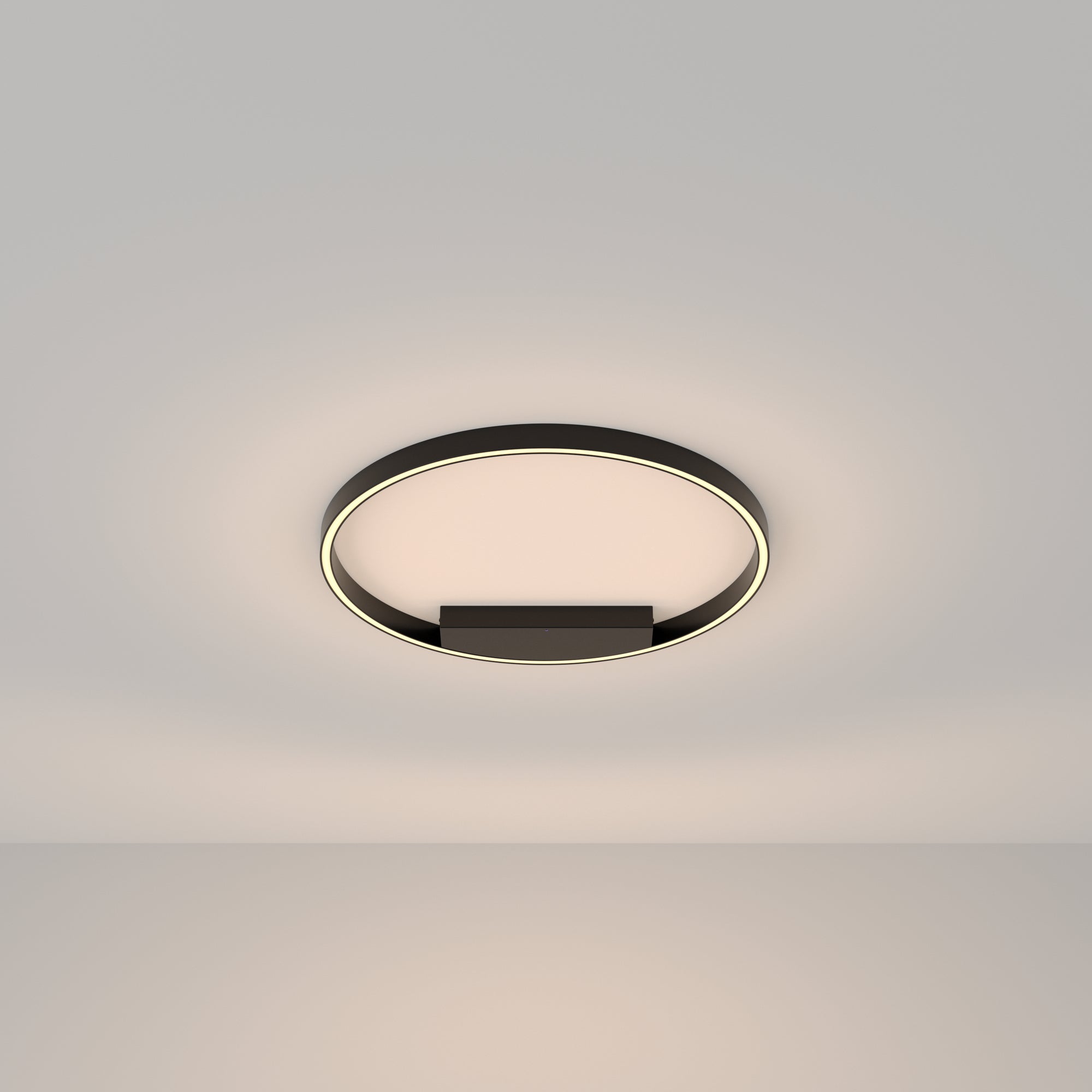 Rim LED Flush Ceiling Light - Brass/Black Finish