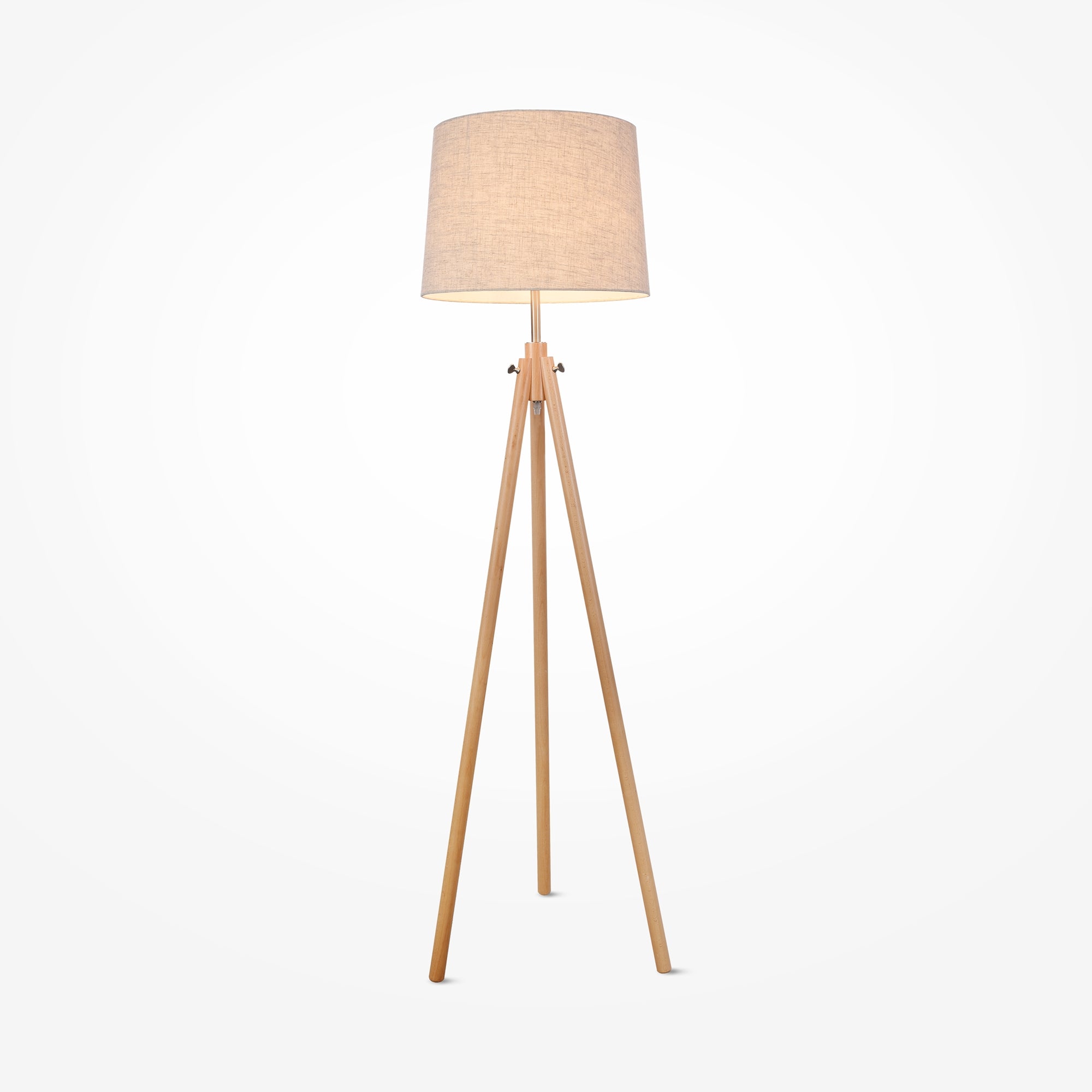 Calvin Floor lamp E27 - Beige/Black/White Finish