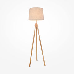 Calvin Floor lamp E27 - Beige/Black/White Finish