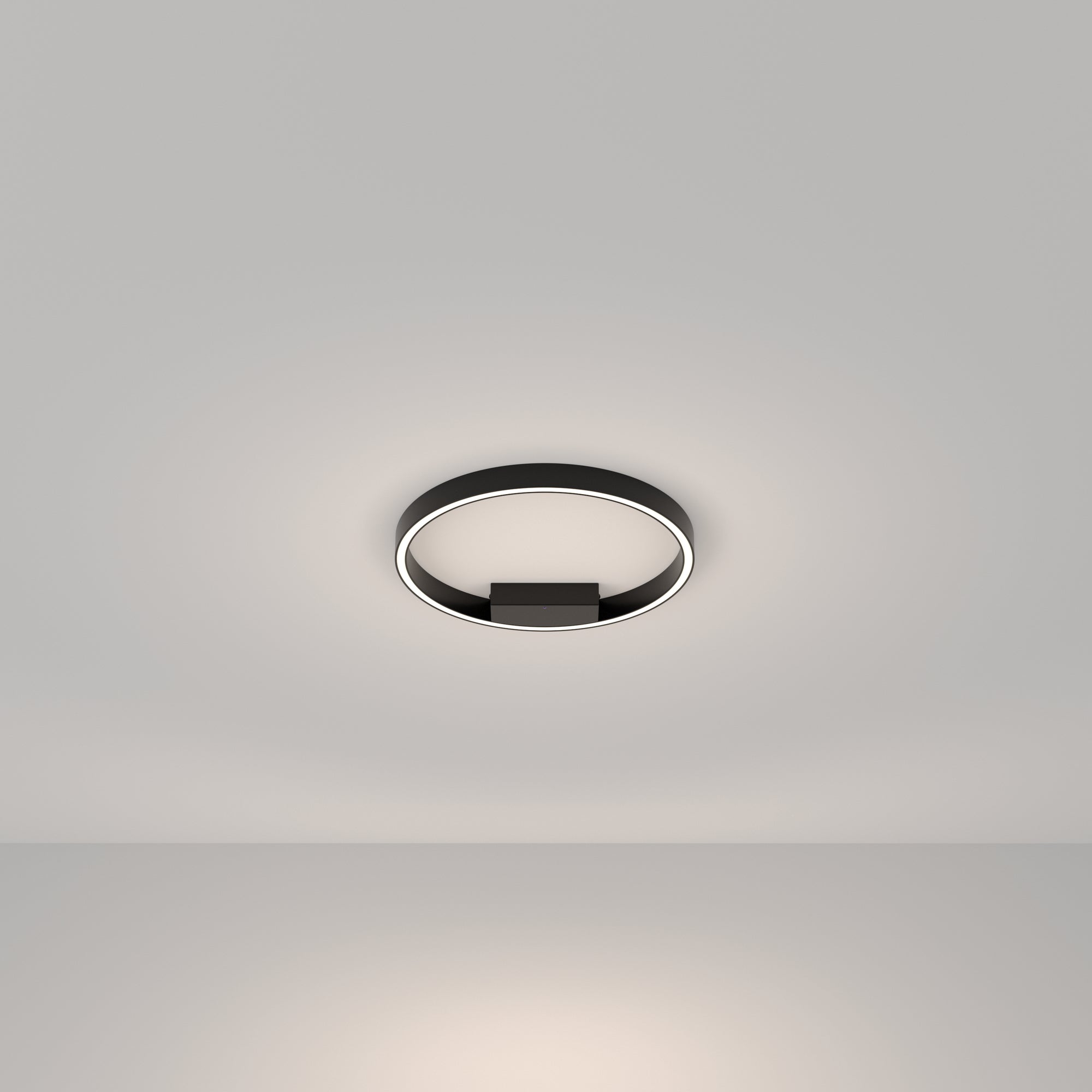 Rim LED Flush Ceiling Light - Brass/Black Finish