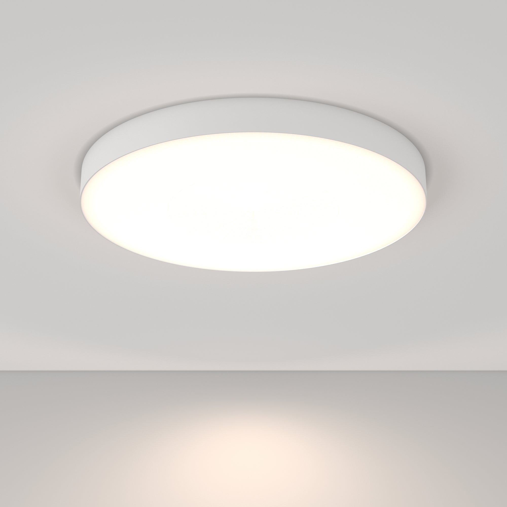 Zon LED Flush Ceiling Light - White/Black Finish