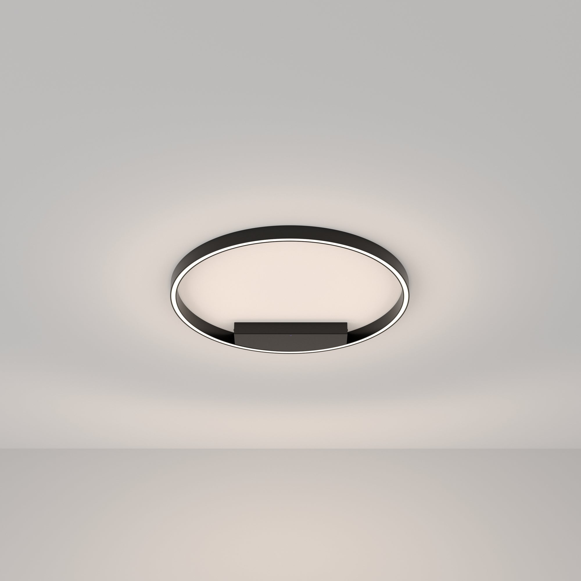 Rim LED Flush Ceiling Light - Brass/Black Finish