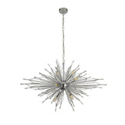 Starburst 8/10Lt Ceiling Crystal Ceiling Light - Chrome & Glass
