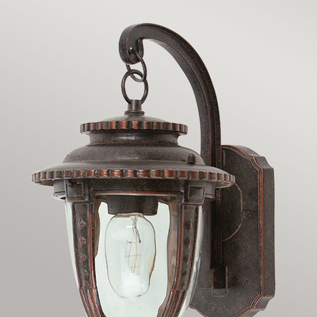 St Louis 1 Light Small/Medium Outdoor Lantern - Weathered Bronze E27 IP44