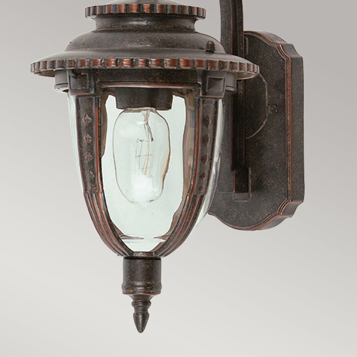 St Louis 1 Light Small/Medium Outdoor Lantern - Weathered Bronze E27 IP44