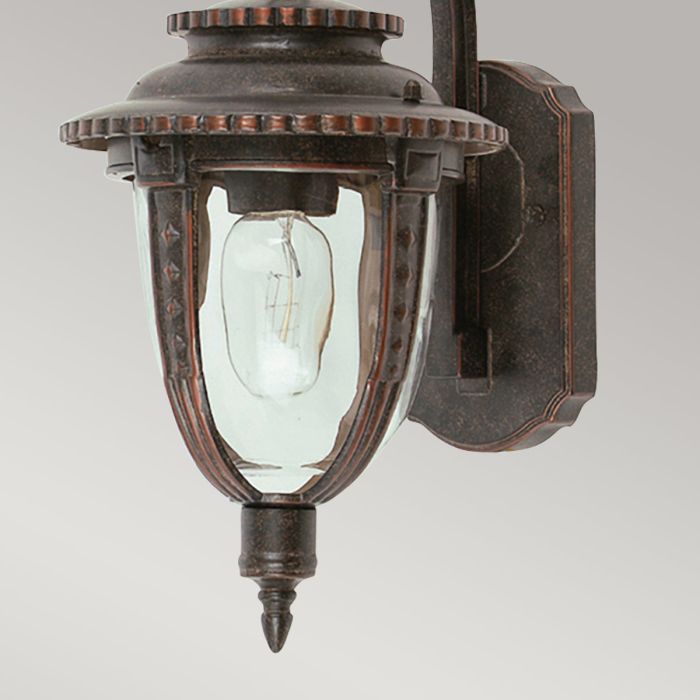St Louis 1 Light Outdoor Lantern - Weathered Bronze E27 IP44
