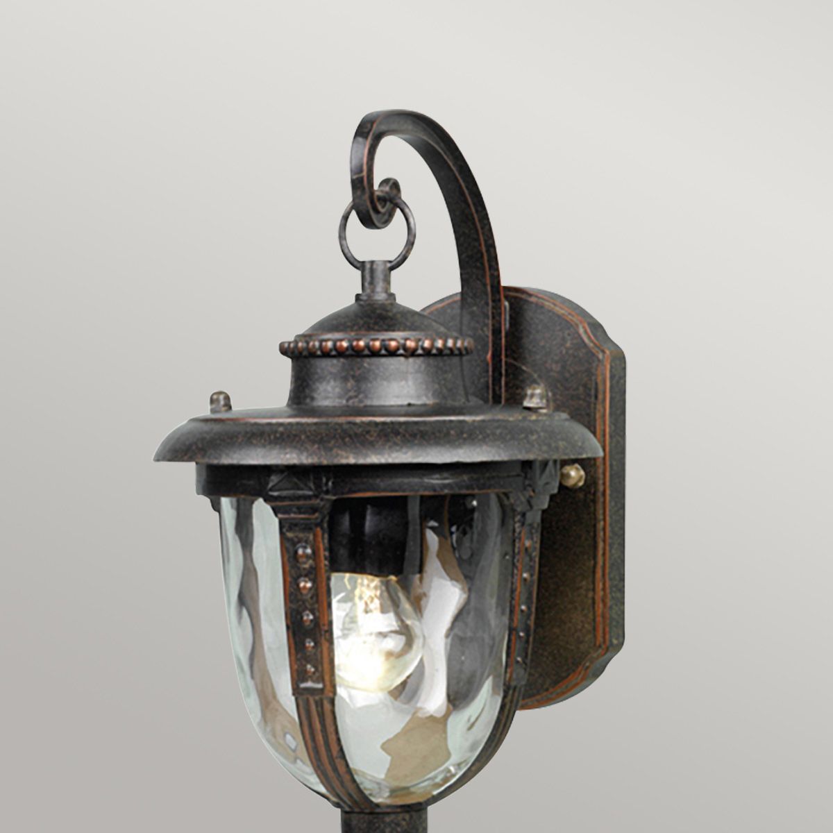 St Louis 1 Light Small/Medium Outdoor Lantern - Weathered Bronze E27 IP44