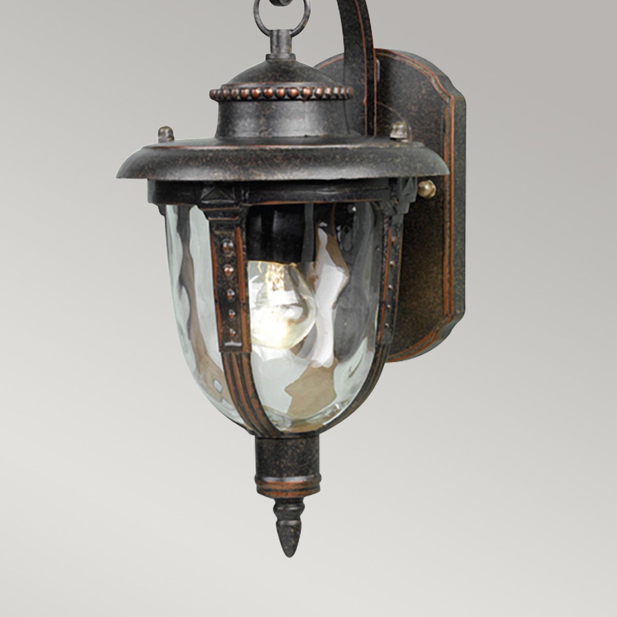 St Louis 1 Light Small/Medium Outdoor Lantern - Weathered Bronze E27 IP44