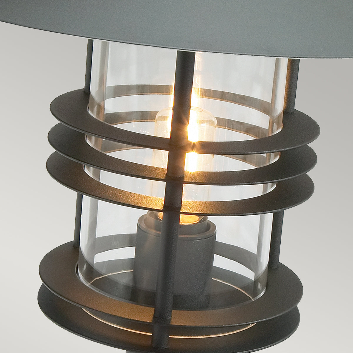 Stockholm 1 Light Grande Pedestal - Black/Galvanised Finish - Cusack Lighting