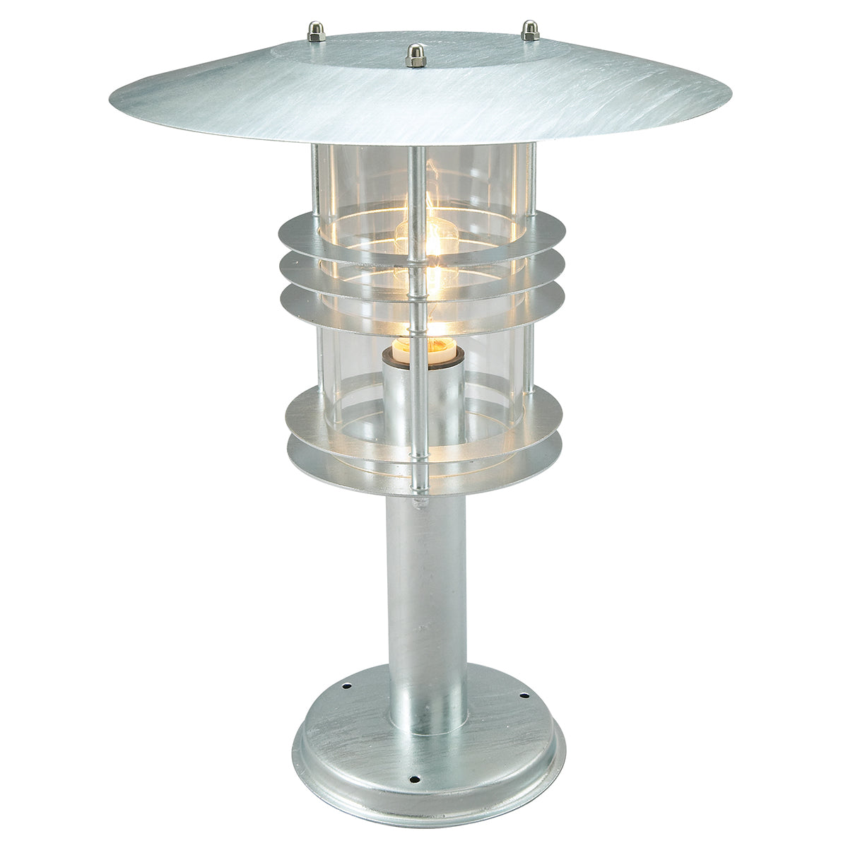 Stockholm 1 Light Grande Pedestal - Black/Galvanised Finish - Cusack Lighting