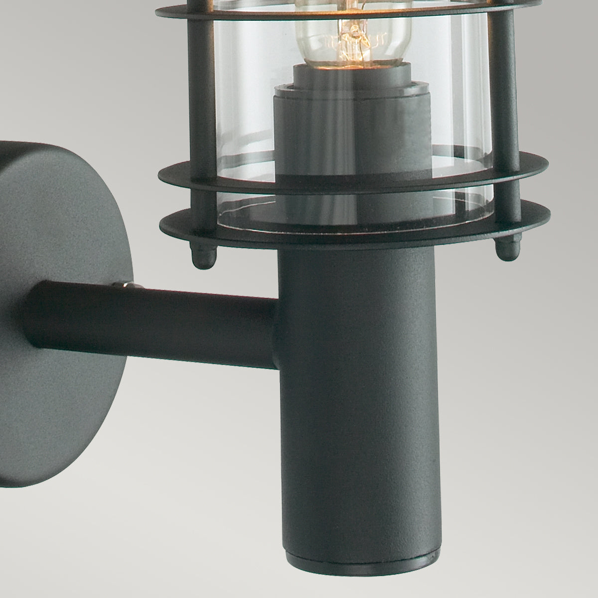 Stockholm 1 Light Small/Large Wall Lantern - Black/Galvanised Finish