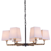 Stockholm 6Lt Centre Ceiling Light - Gold & Black Finish