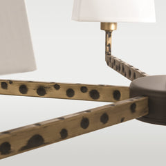 Stockholm 6Lt Centre Ceiling Light - Gold & Black Finish - Cusack Lighting