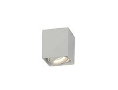 Stom Adjustable Square Spotlight, 1 Light GU10, Sand White