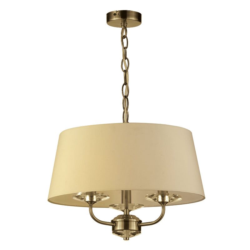 Stylo 3Lt Centre Ceiling Light - Antique Brass Finish