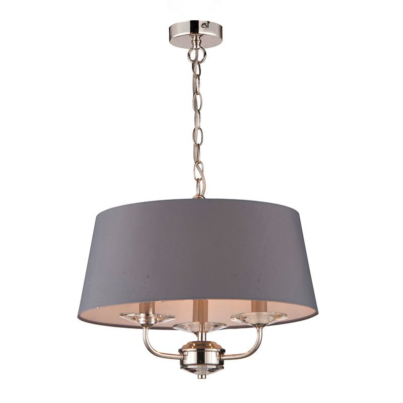Stylo 3Lt Centre Ceiling Light - Polished Nickel Finish