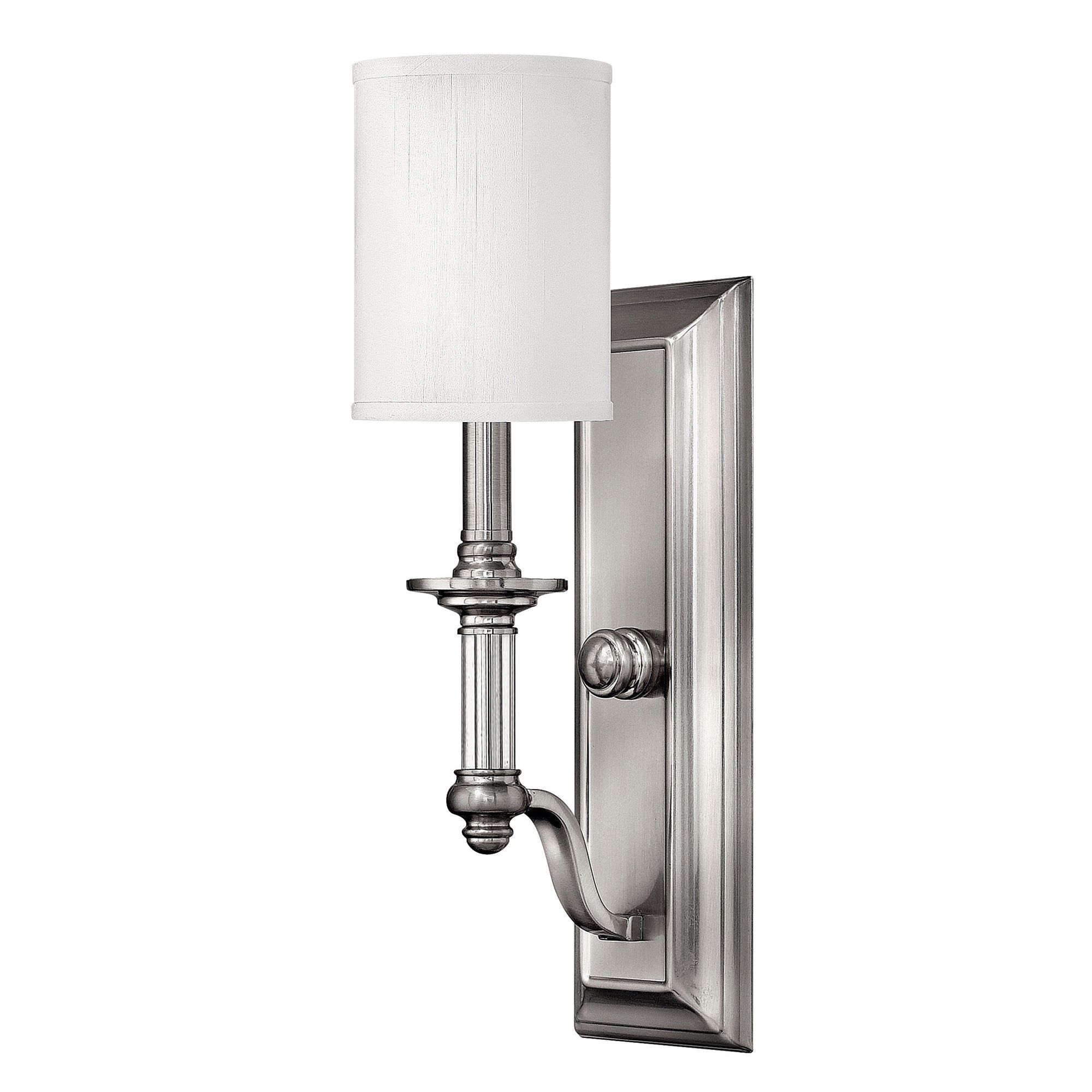 Sussex 1Lt Wall Light - Brushed Nickel Finish