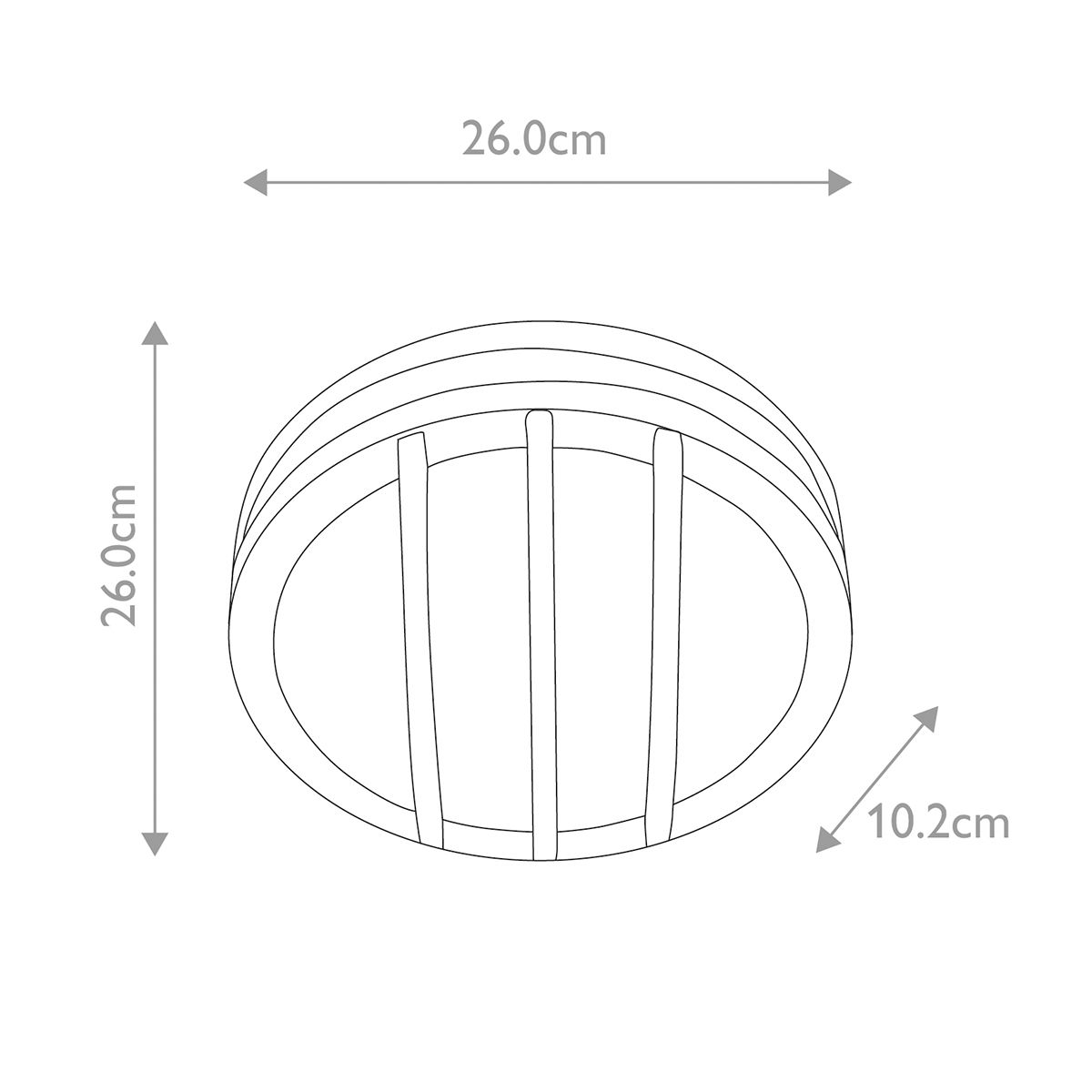 Sven 1/2Lt Wall/Ceiling Lantern - Graphite E27 IP54