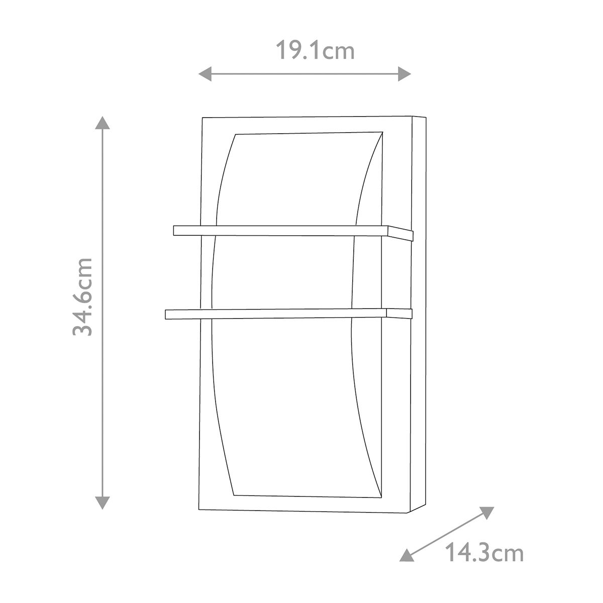 Sven 1 Light Wall Lantern - Graphite E27 IP65