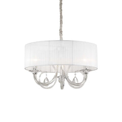 Swan Hanging Shade Light Fitting - White Finish - Cusack Lighting