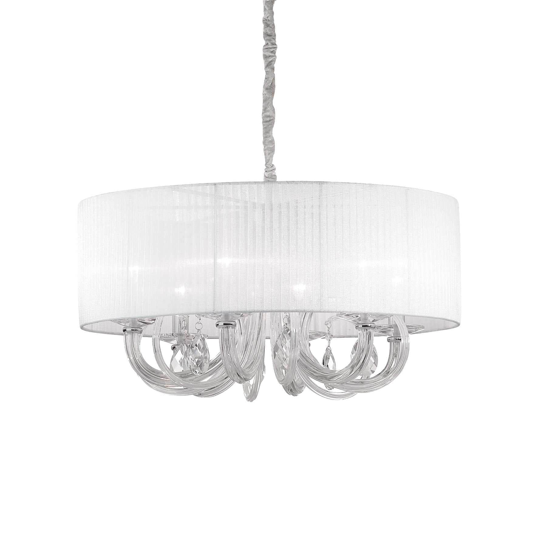 Swan Hanging Shade Light Fitting - White Finish - Cusack Lighting