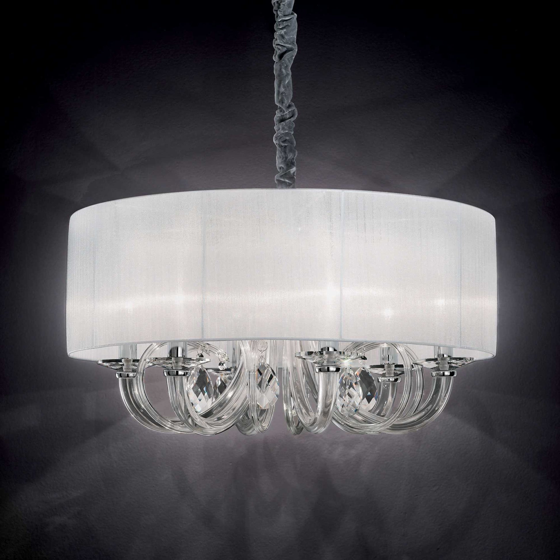 Swan Hanging Shade Light Fitting - White Finish - Cusack Lighting