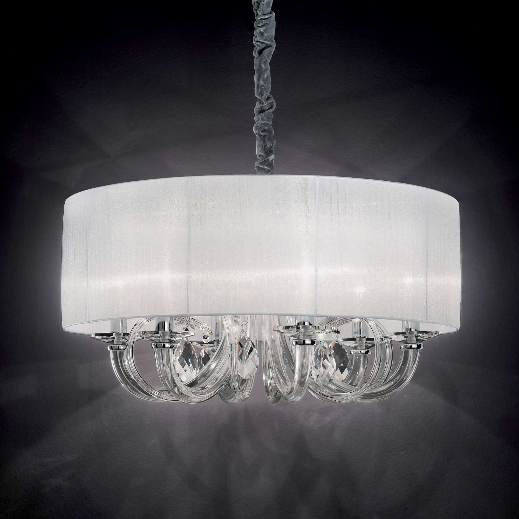 Swan Hanging Shade Light Fitting - White Finish - Cusack Lighting