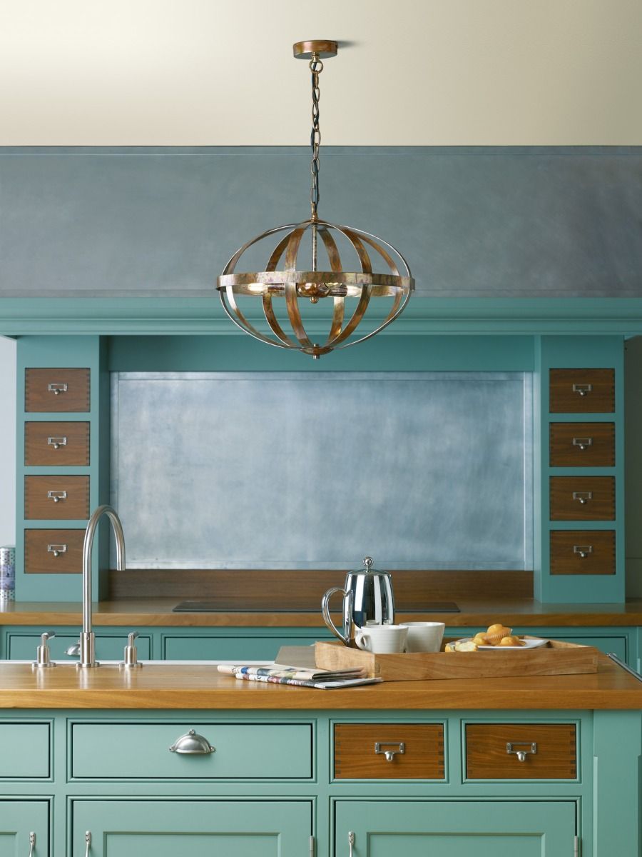 Symbol 3 Light Fitting - Satin Chrome/Petrol Chrome Finish