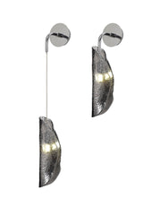 Syros Wall Light, 1 x G9, Polished Chrome/Amber Glass/Smoked Glass/Clear Glass