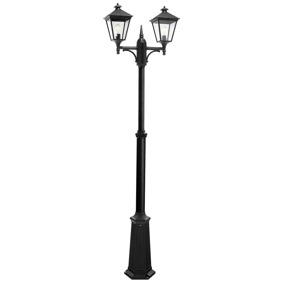 Turin 1/2/3Lt Lamp Post - Black IP54  E27