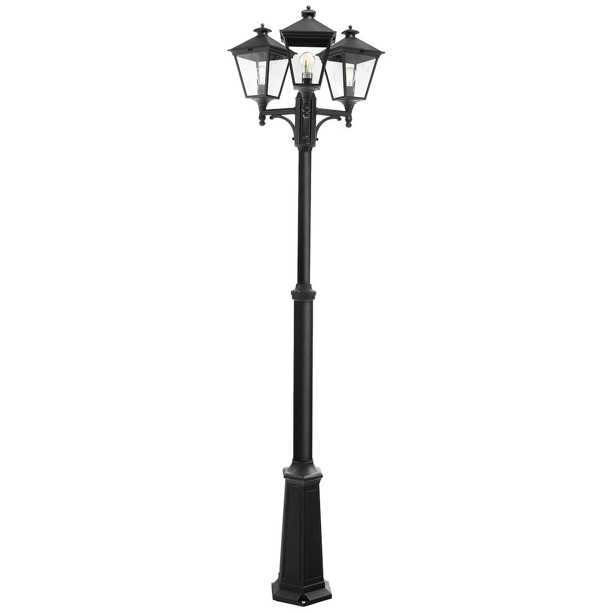 Turin 1/2/3Lt Lamp Post - Black IP54  E27