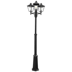 Turin 1/2/3Lt Lamp Post - Black IP54  E27