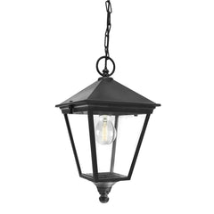 Turin 1 Light Medium/Large Chain Lantern - Black IP54 E27