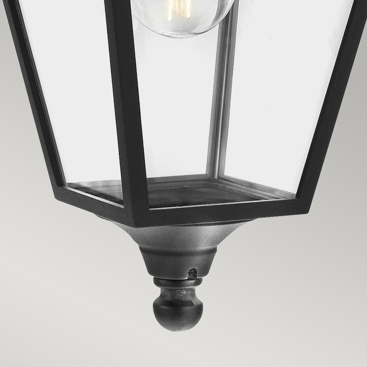 Turin 1 Light Medium/Large Chain Lantern - Black IP54 E27